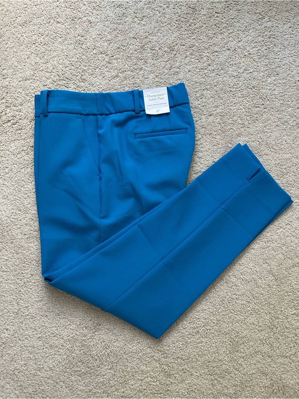 NWT Talbots Hampshire Ankle Pants 4 Petite